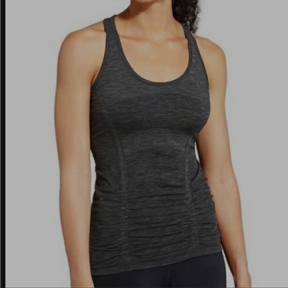 Athleta XS Space Gray Speedlight Seamless Racer Back Tank Womens